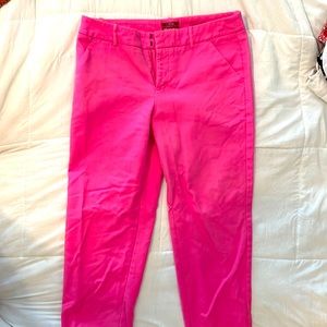 Barbie-core pink ankle length pants